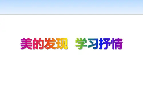 《美的发现 学习抒情》ppt