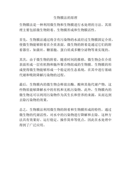生物膜法的原理