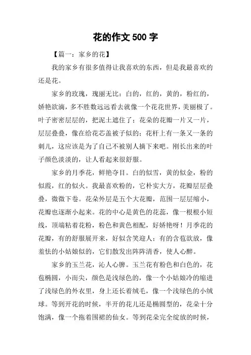 花的作文500字