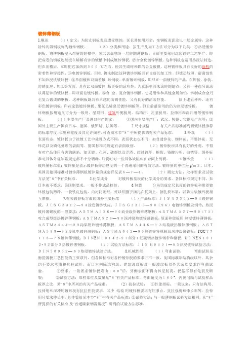 镀锌薄钢板