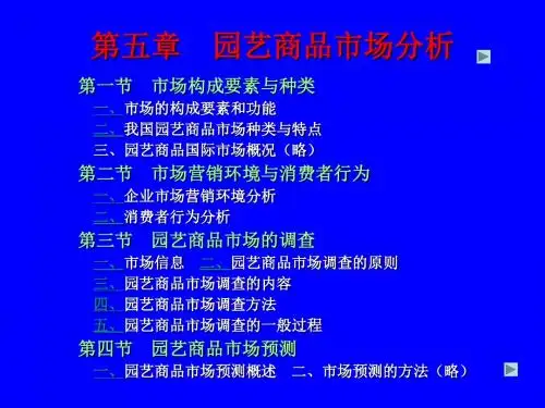 第五章 园艺商品市场分析