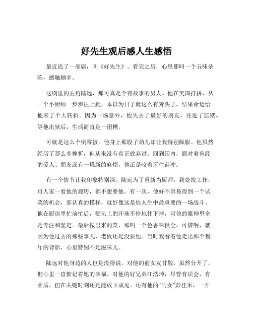 好先生观后感人生感悟