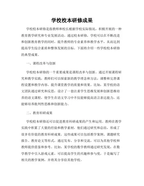 学校校本研修成果