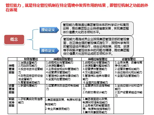 财务型管控模式下的机制与能力