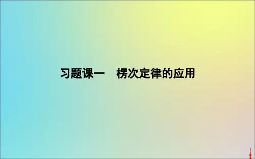 高中物理第四章习题课一楞次定律的应用课件新人教版选修3