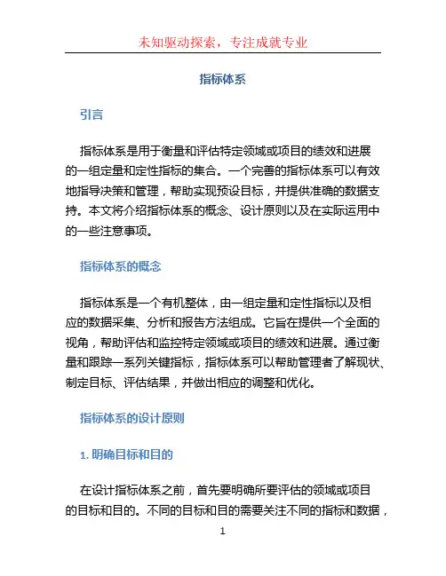 指标体系文档