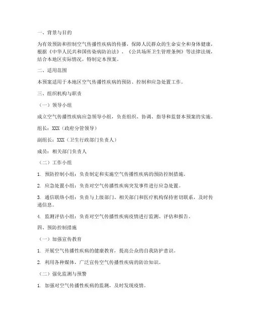 空气传播性应急预案
