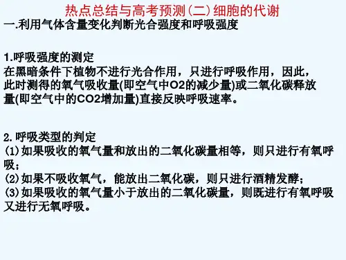 高考生物一轮复习 细胞代谢专题课件
