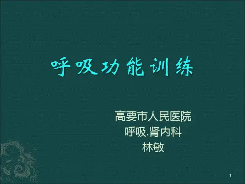 呼吸功能训练PPT课件