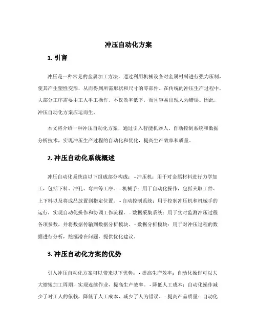 冲压自动化方案