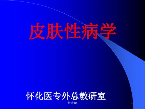 皮肤性病学课件：总论ppt课件
