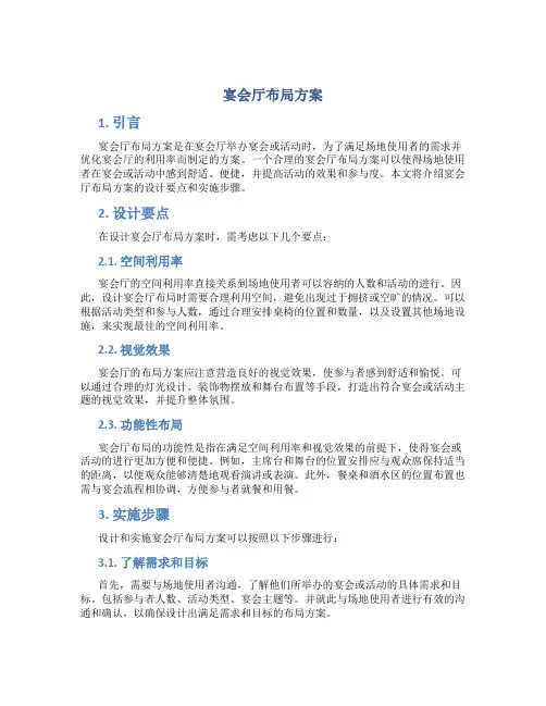 宴会厅布局方案
