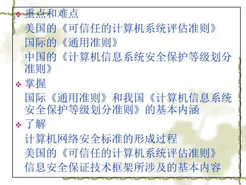 计算机网络安全标准介绍