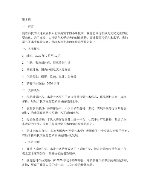 视觉大赛年度总结报告(3篇)