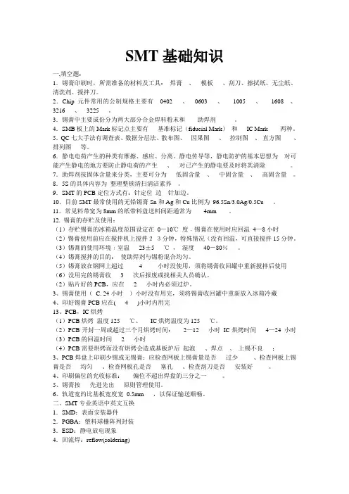 SMT基础知识试题库