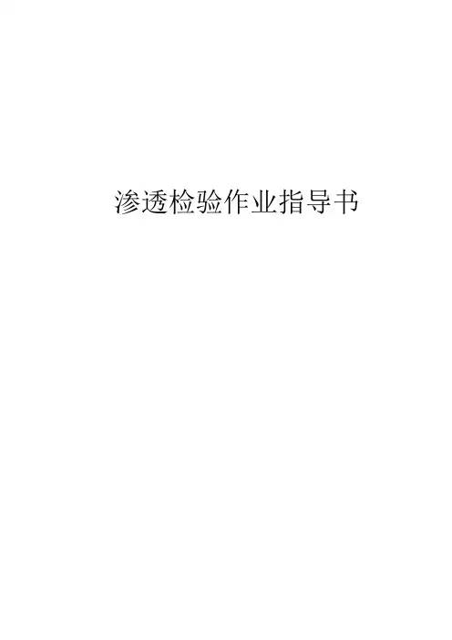 渗透检测作业指导书