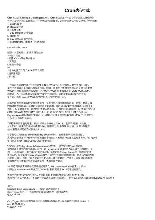 Cron表达式