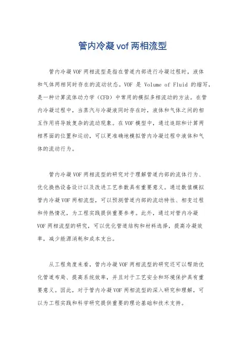 管内冷凝vof两相流型