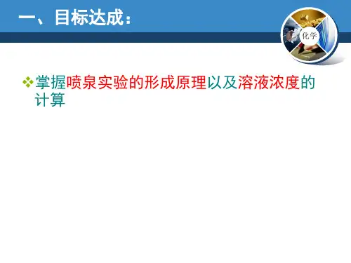 喷泉实验原理ppt课件