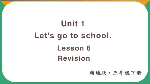 人教精通版三年级英语下册lesson 6精品课件