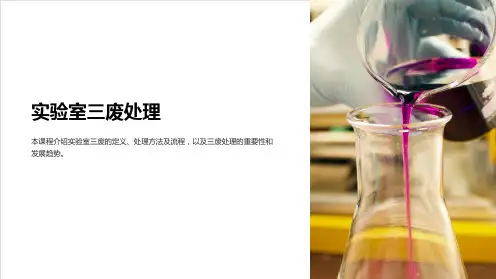 《实验室三废处理》课件