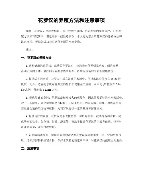 花罗汉的养殖方法和注意事项