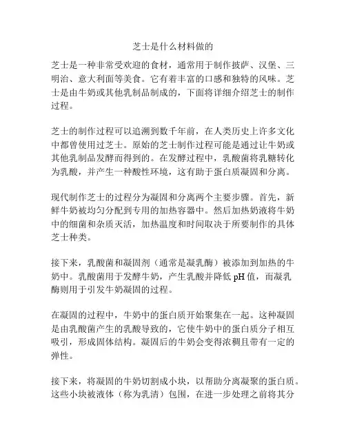 芝士是什么材料做的