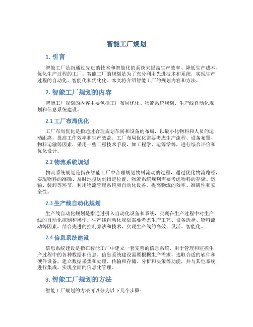 智能工厂规划