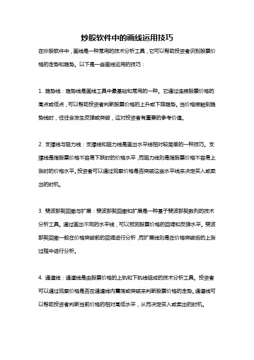 炒股软件中的画线运用技巧