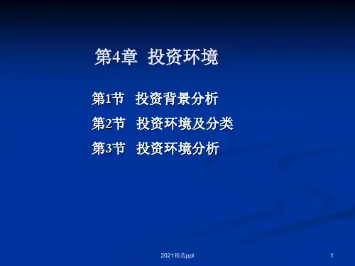 投资环境ppt课件