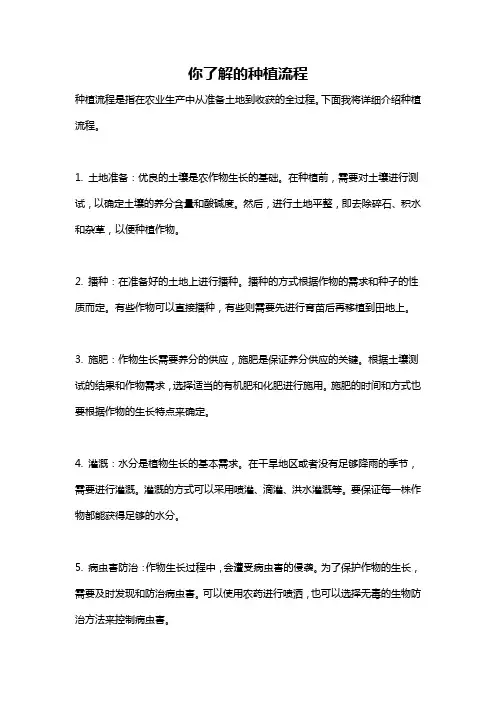 你了解的种植流程