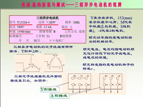 4.1.2 三相异步电动机的铭牌要点