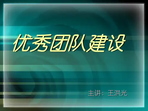 优秀团队建设方案PPT课件