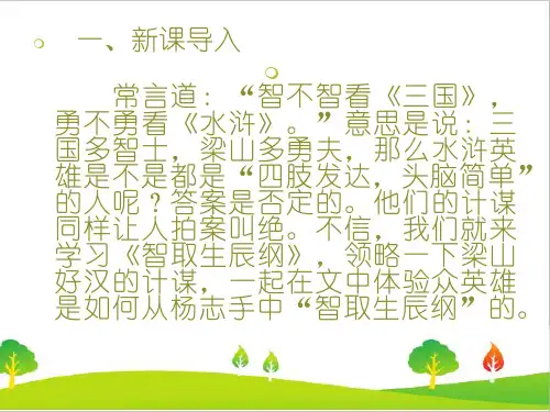 人教部编版九年级上册语文《智取生辰纲》精品课件