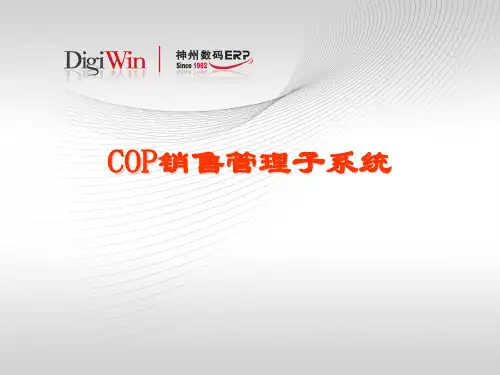 易飞管理软件 cop-销售管理80精品文档