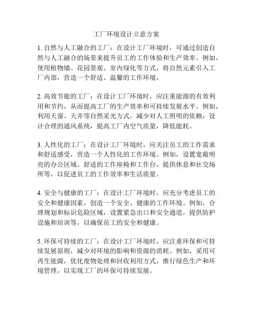 工厂环境设计立意方案