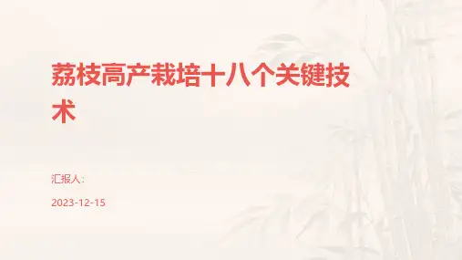 荔枝高产栽培十八个关键技术