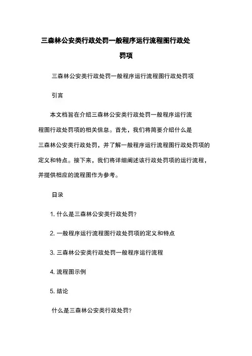三森林公安类行政处罚一般程序运行流程图行政处罚项