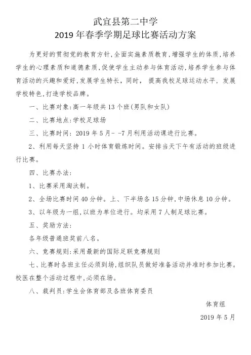 2019足球方案