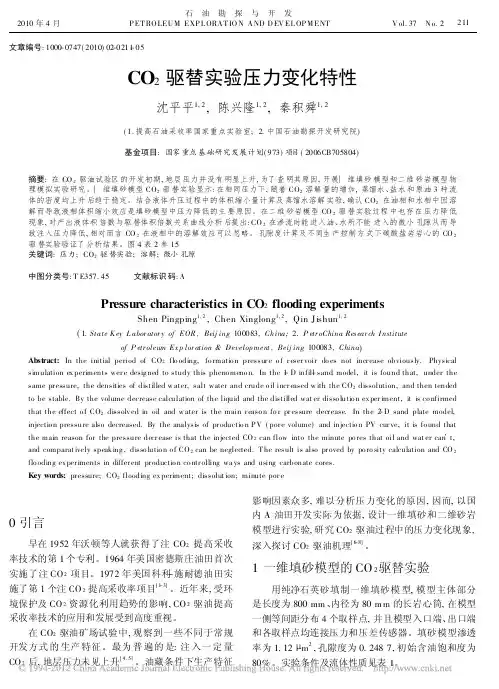 CO_2驱替实验压力变化特性_沈平平