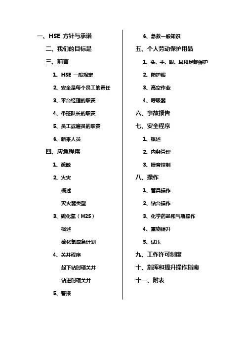 HSE国际公司手册汉语