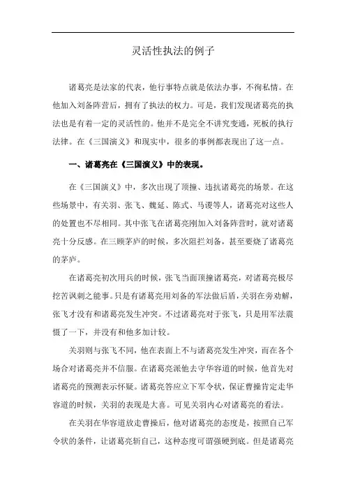 灵活性执法的例子
