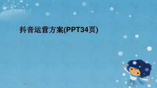 抖音运营方案(PPT34页) (1)
