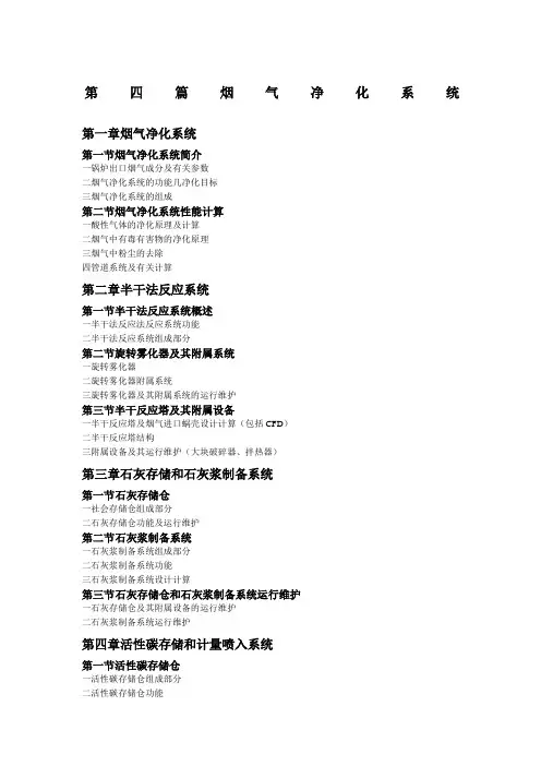 垃圾焚烧炉烟气旋转喷雾净化规程 (2)