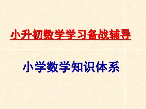 小学数学知识结构图(知识树PPT)