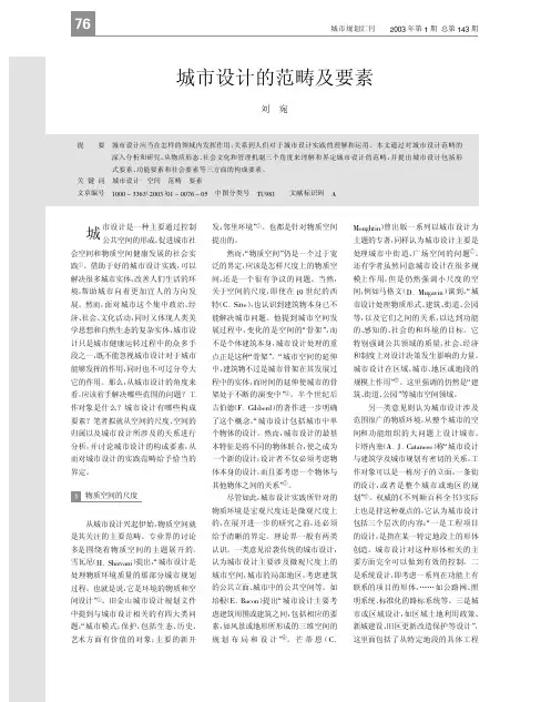 城市设计的范畴及要素