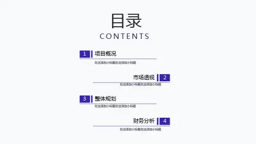 蓝色扁平简约商业计划书ppt模板.pptx