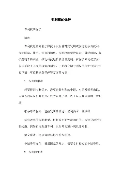 专利权的保护