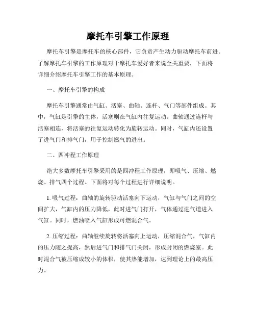 摩托车引擎工作原理