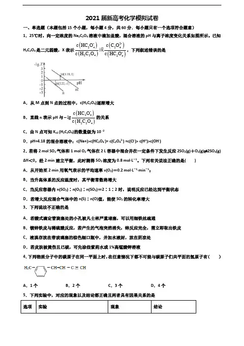 杭州市名校2021年高考化学经典试题